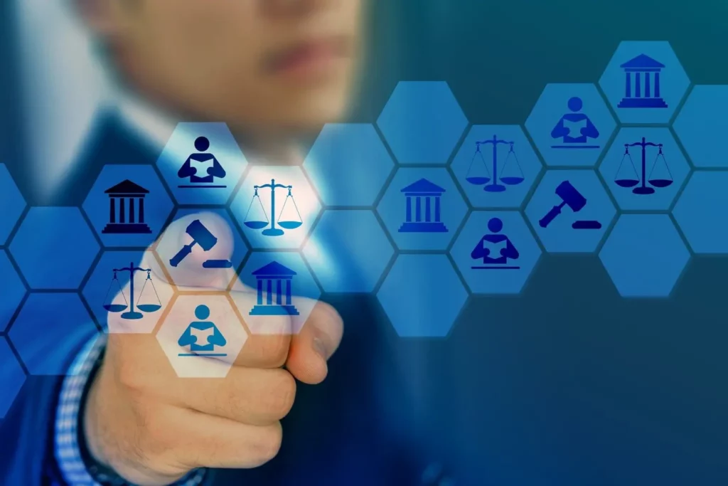 mentions légales, symbole du numérique contrats et justice