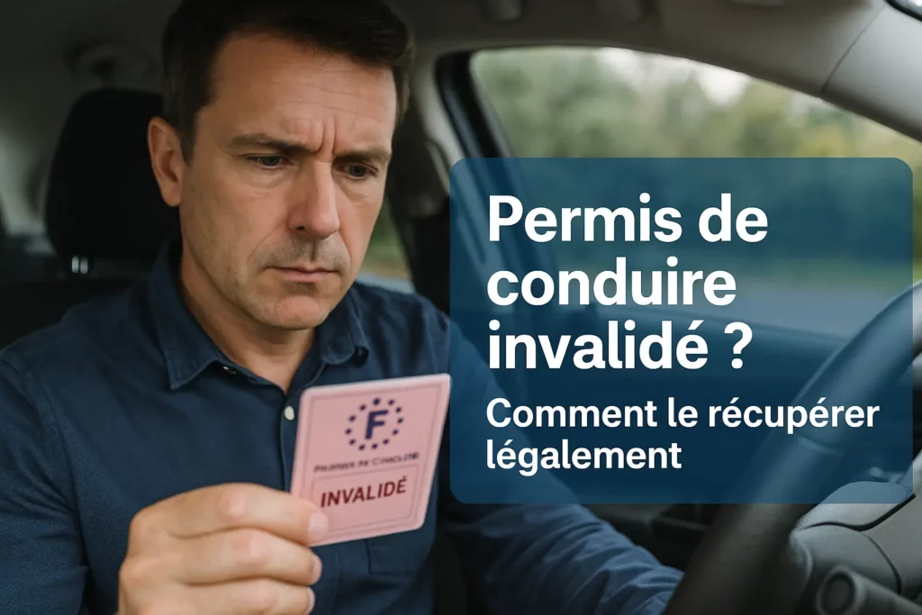 homme en voiture qui tient un permis de conduire