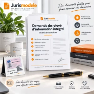 Modèle de demande de relevé d’information intégral pour permis de conduire