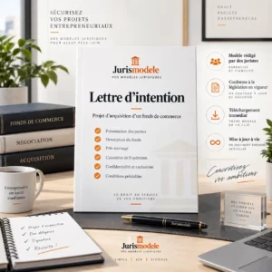 Modèle de lettre d’intention pour l’acquisition d’un fonds de commerce