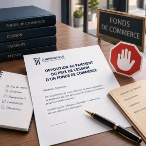 Modèle d’opposition au paiement du prix de cession d’un fonds de commerce