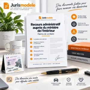 Modèle de recours administratif auprès du ministre de l’Intérieur pour permis de conduire